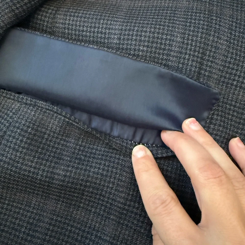 Joseph & Feiss Gold 100% Wool Plaid Sport Coat Blazer 52 Regular | Classic - Picture 4 of 5